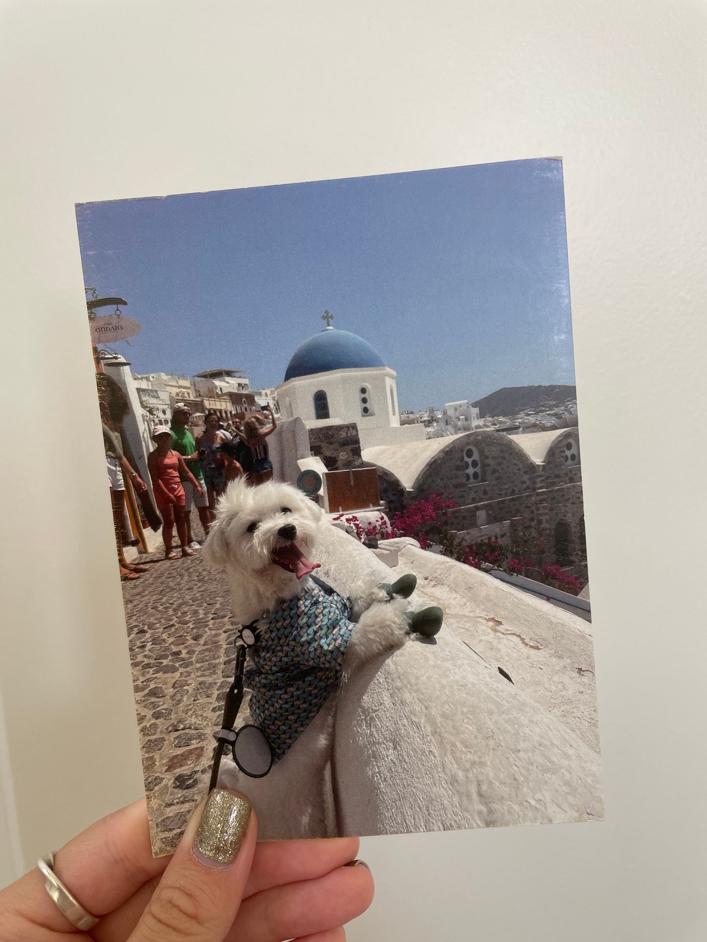 Hello Santorini Postcard